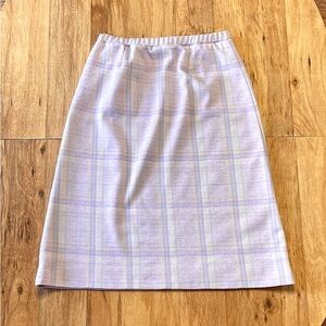 Elegant Plaid Women's Skirt in Lavender